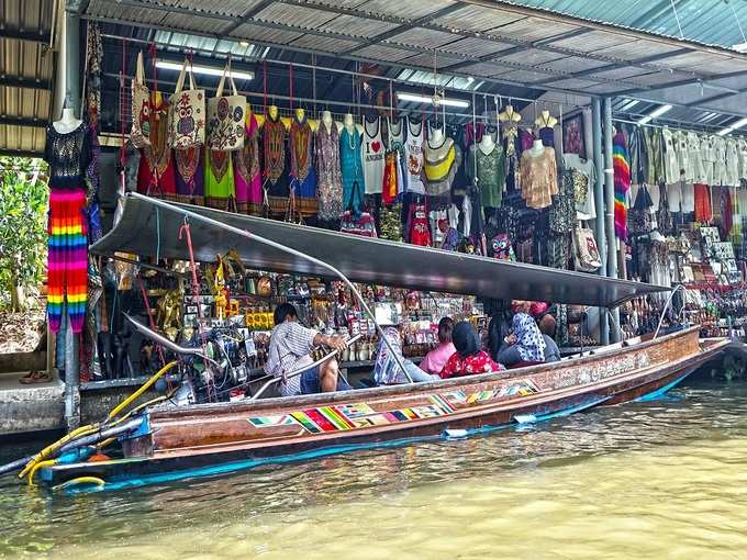तैरता हुआ बाजार - Floating Market Bangkok in Hindi