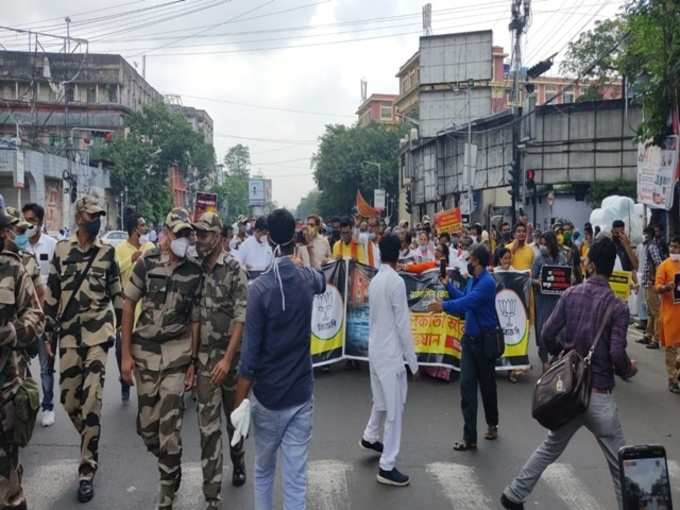 BJP-র পুরসভা অভিযানের খণ্ড চিত্র