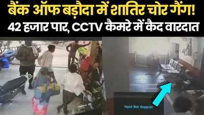 बैंक में चोर गिरोह ऐसे देते हैं वारदात को अंजाम, बैंक ऑफ बड़ौदा के CCTV में कैद पूरी घटना