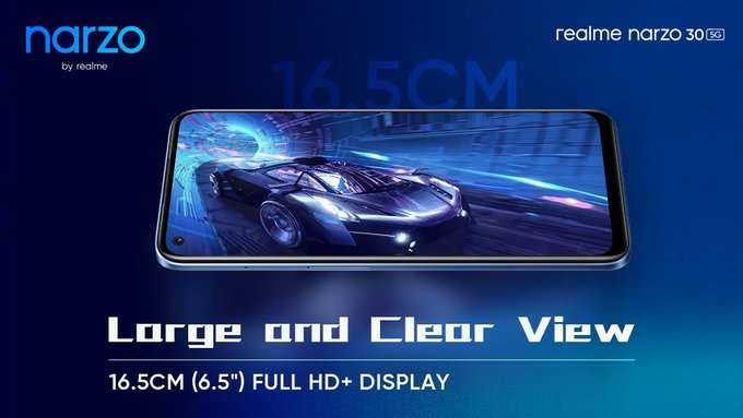 Realme Narzo 30 5G Display