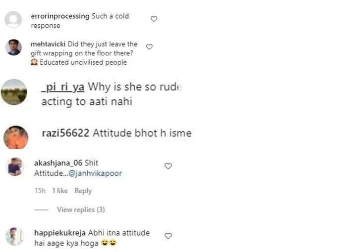 Comments For Janhvi Kapoor