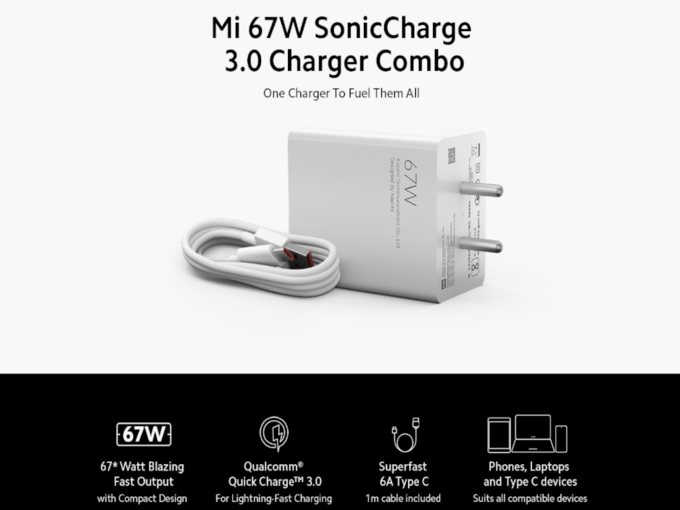 Xiaomi  Mi 67watt SonicCharge 3.0 charger