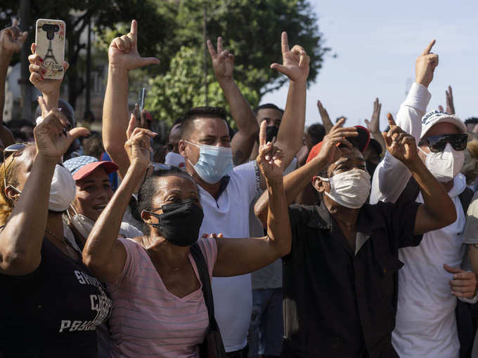 cuba havana protest