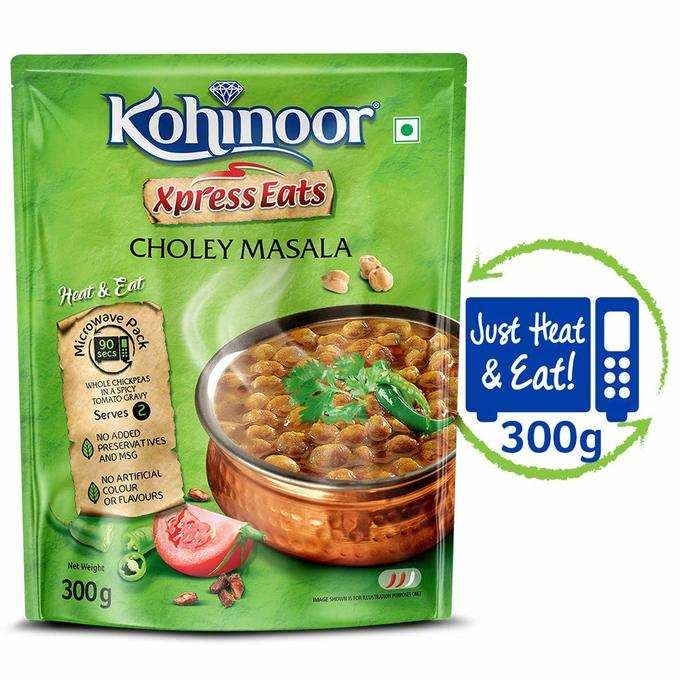 Kohinoor Xpress Eats, Ready-to-Eat Choley Masala, 300g Microwave Pack