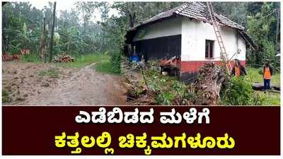 chikkamagaluru: ಎಡೆಬಿಡದ ಮಳೆಗೆ ಕತ್ತಲಲ್ಲಿ ಮುಳುಗಿತು ಕಾಫಿನಾಡು