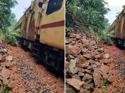 ಪುತ್ತೂರು ಬಳಿ ರೈಲು ಹಳಿ ಪಕ್ಕದಲ್ಲಿ ಮಣ್ಣು ಕುಸಿತ; ಸಂಚಾರ ಕೆಲ ಹೊತ್ತು ಸ್ಥಗಿತ