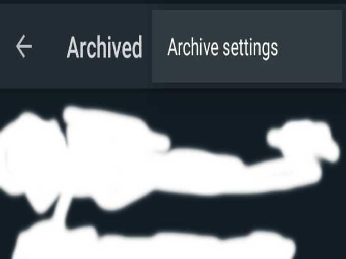 archieve settings