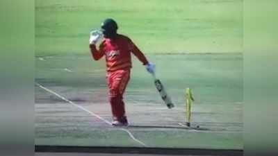 Brendan Taylor hit-wicket:  ऐसे भी कोई आउट होता है भला...बाउंसर पर किया डक, बैट को लाया पीछे और हो गया हिट विकेट