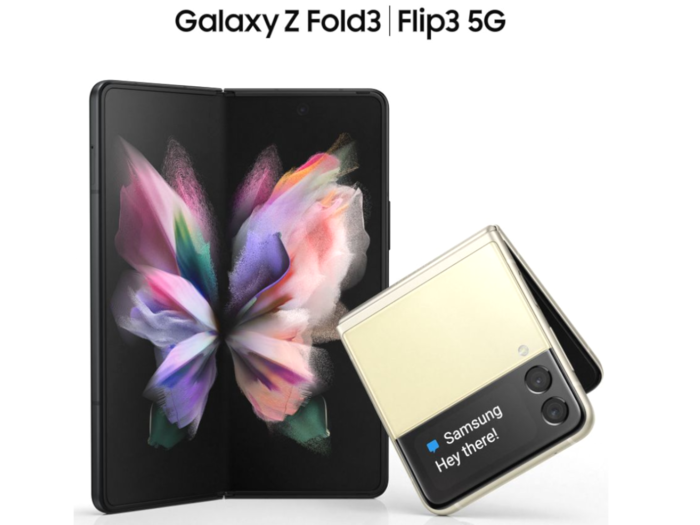 samsung Galaxy Z Fold 3 and Z Flip 3