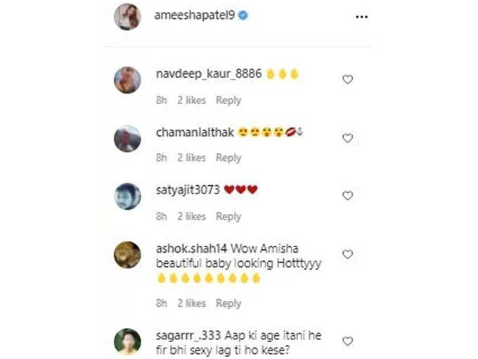 Fans Comment On Ameesha Patel Pictures