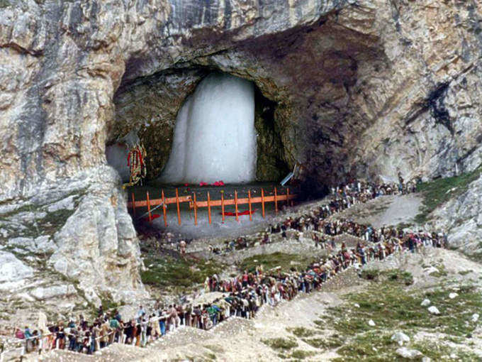 शिव मंदिर अमरनाथ गुफा - Shiv Mandir Amarnath Cave In Hindi