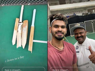 Shreyas Iyer Start Practicing: अभ्यास पर लौटे श्रेयस अय्यर ने एक दिन में तोड़े दो बैट, यूं कर रहे जमकर तैयारी