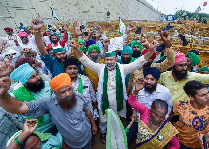 farmers protest at delhi