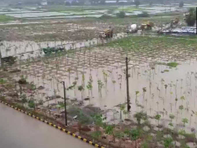 कोयना नदी में आई बाढ़, खेतों में घुसा पानी