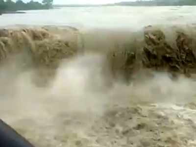 पैनगंगा नदीवरील सहस्त्रकुंड धबधब्याला रौद्ररूप, VIDEO पाहून थरकाप उडेल