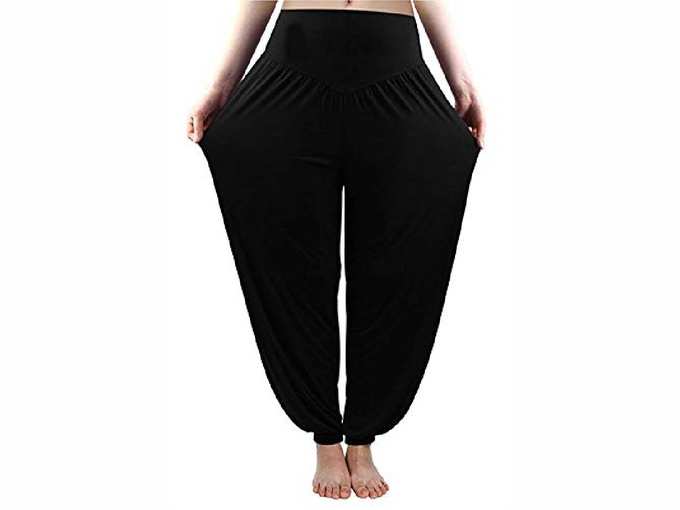 Fashion Passion India Womens Knits Comfortable Harem Yoga Pants Long Baggy Sports Workout Dancing Trousers