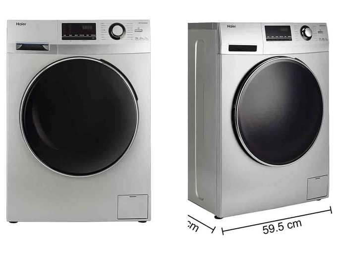 Haier 7 kg Fully Automatic Front Load Grey Washing Machine