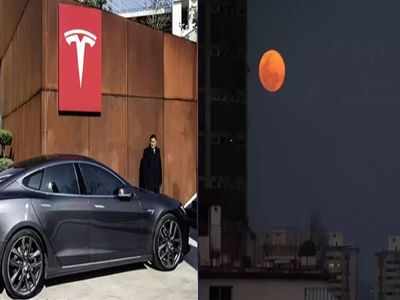चंद्राला पिवळा ट्रॅफिक लाइट समजली Tesla कार, भररस्त्यात सुरू झाला ड्रामा! बघा Video
