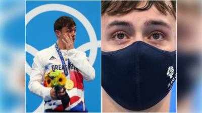 <p>Tokyo Olympics 2021: गले में सोने का मेडल और आंखों में पिता के लिए आंसू, टॉम डेली की यह फोटो एक कहानी है</p>