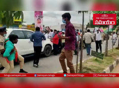 కేటీఆర్ కాన్వాయ్‌ను అడ్డుకున్న బీజేవైఎం