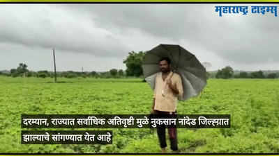 अतिवृष्टी झाल्याने नांदेड जिल्ह्यातील ८० हजार हेक्टर वरील खरीप पिकांचं नुकसान