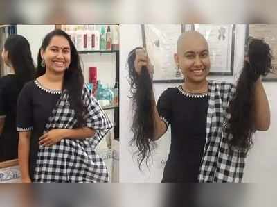 22 વર્ષની યુવતીએ મુંડન કરાવીને કેન્સરના દર્દીઓ માટે દાનમાં આપ્યા લાંબા વાળ