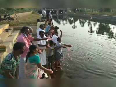 காவிரி தண்ணீருக்குக் கிடா வெட்டி மலர் தூவி வரவேற்பு: சேலம் விவசாயிகள் உற்சாகம்!