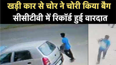 Video: कार से बैग चोरी किया, अंदर थीं ये चीजें, फेंककर फरार हो गया चोर