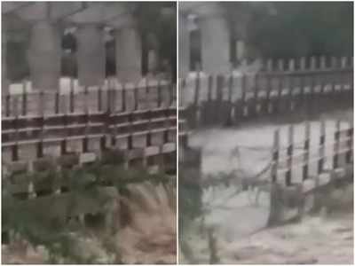 दतिया में बाढ़ ने मचाई तबाही, तिनके की तरह ढह गया रतनगढ़ माता मंदिर के नीचे बना पुल