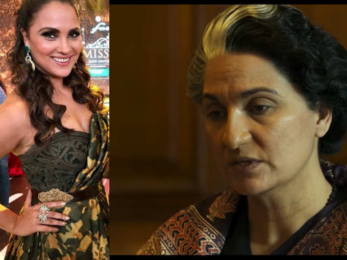 Lara Dutta unrecognizable look as she plays Indira Gandhi