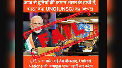 FAKE ALERT:  भारताने खरंच प्रथमच UNSC चे अध्यक्षपद स्वीकारले आहे का?