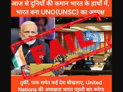 FAKE ALERT:  भारताने खरंच प्रथमच UNSC चे अध्यक्षपद स्वीकारले आहे का?