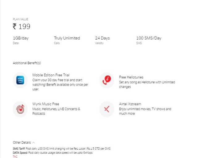 airtel 199 plan