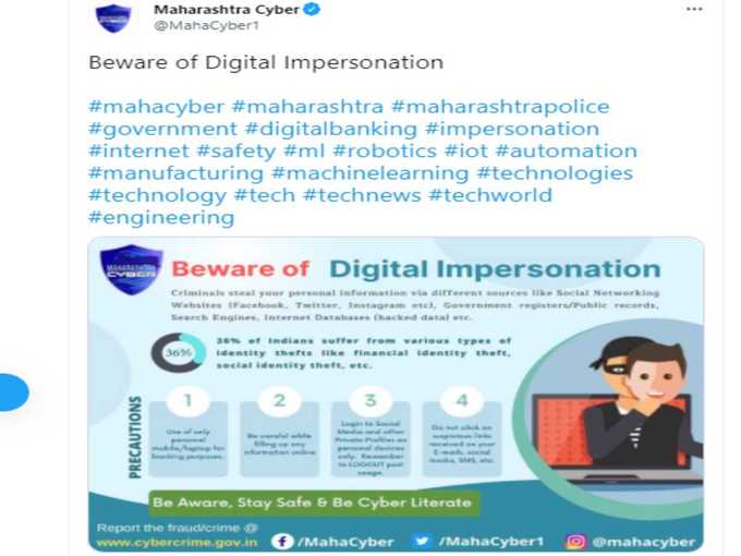 Maharashtra Cyber tweet