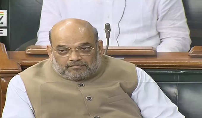 **EDS: VIDEO GRAB** New Delhi: Union Home Minister Amit Shah in Lok Sabha during...