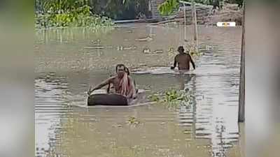 চূড়ান্ত বিপদসীমা ছুঁয়েছে গঙ্গা, ত্রিপলের নীচেই দিন কাটছে কয়েকশো পরিবারের