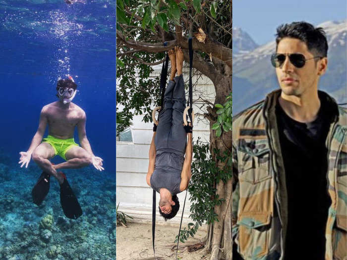 shershaah fame bollywood actor sidharth malhotra fitness workout goals from underwater yoga to gymnastics