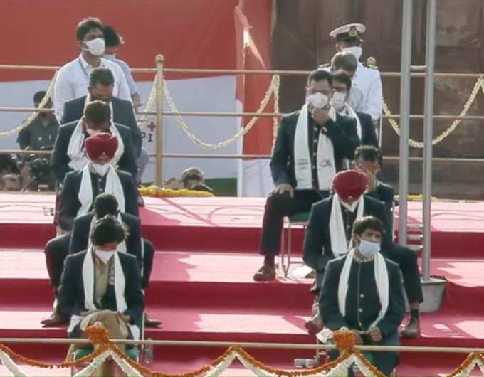 लाल किले पर स्वतंत्रता दिवस समारोह में मौजूद ओलिंपिक में भारत के मेडलवीर