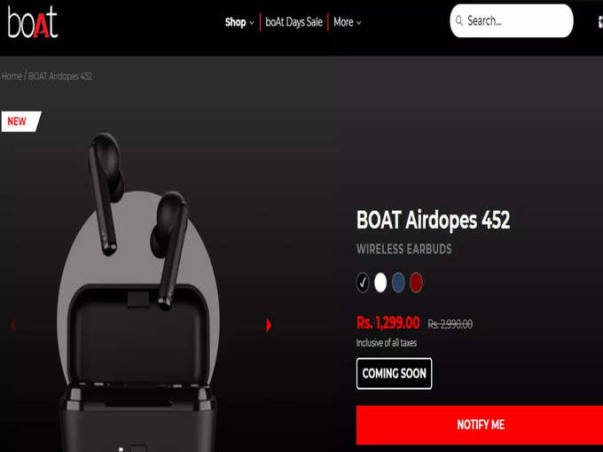 Boat Airdopes 452 Price in India