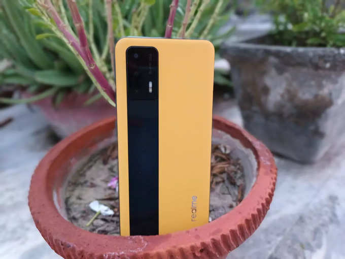 Realme GT In flower pot