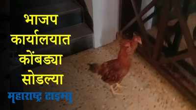 Pune News : भाजपच्या पुण्यातील कार्यालयात शिवसैनिकांनी सोडल्या कोंबड्या
