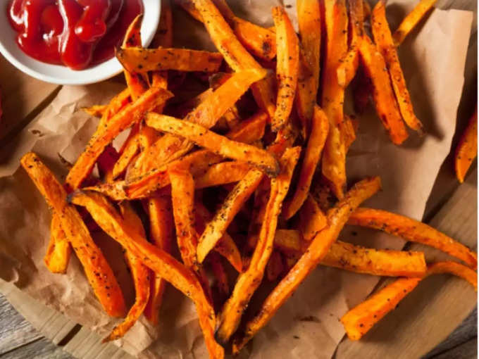 ​तली हुई शकरकंदी (Sweet Potato Fries)