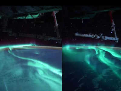 Watch video: अंतरिक्ष में पूरा हो रहा रंगीन मौसम, ISS से दिखी झलक तो लोग बोले, जादू से कम नहीं
