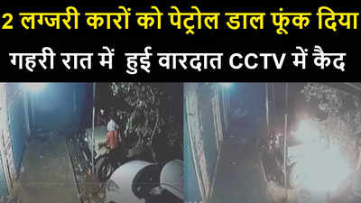 शराब ठेकेदार की खड़ी कार में पेट्रोल छिड़क लगा दी आग, अलवर का बेखौफ अपराध CCTV कैमरे में  कैद