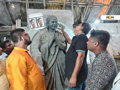 মমতারূপী দুর্গা প্রতিমা দেখে বেনজির আক্রমণ BJP-র