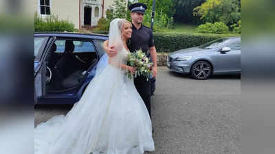 पुलिस वैन में शादी करने चर्च पहुंची महिला, सोशल मीडिया ने इंस्पेक्टर पर बरसाया प्यार, जानें पूरी कहानी