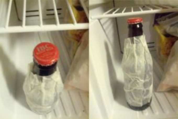 बोतल जल्द ठंडी करने का आसान तरीका