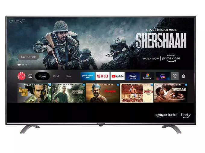 ​AmazonBasics 127cm (50 inch) 4K Ultra HD Smart LED Fire TV AB50U20PS (Black)