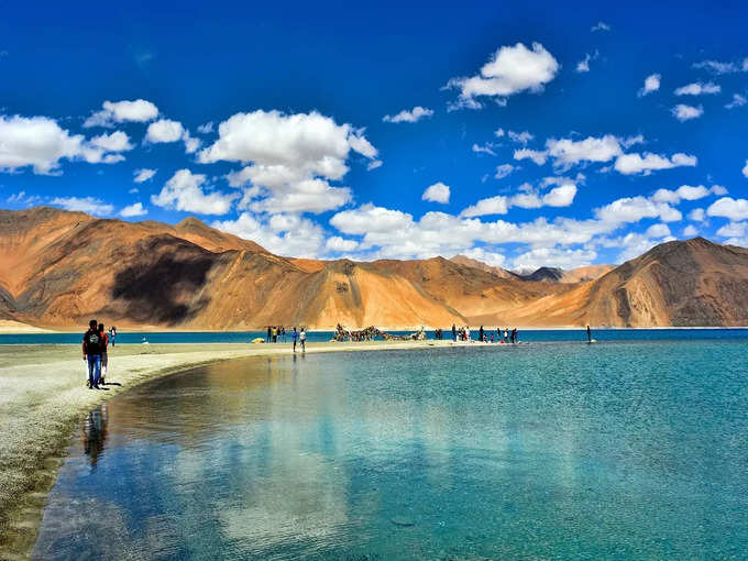 लद्दाख में पैंगोंग झील - Pangong Lake in Ladakh in Hindi