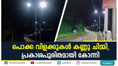 പൊക്ക വിളക്കുകൾ കണ്ണു ചിമ്മി,  പ്രകാശപൂരിതമായി കോന്നി